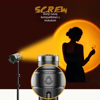 Gelin LED fotografijska svjetiljka sa zoomom, ručni pogon, 360° okret, 7800 mAh baterija, domet preko 500 m