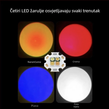 Gelin LED fotografijska svjetiljka sa zoomom, ručni pogon, 360° okret, 7800 mAh baterija, domet preko 500 m