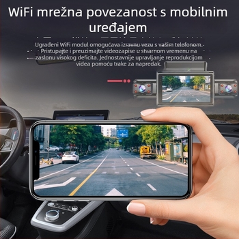 4K auto DVR s Wi-Fi povezivanjem na telefon, Starlight noćni vid, dvostruko snimanje, četverokanalno snimanje