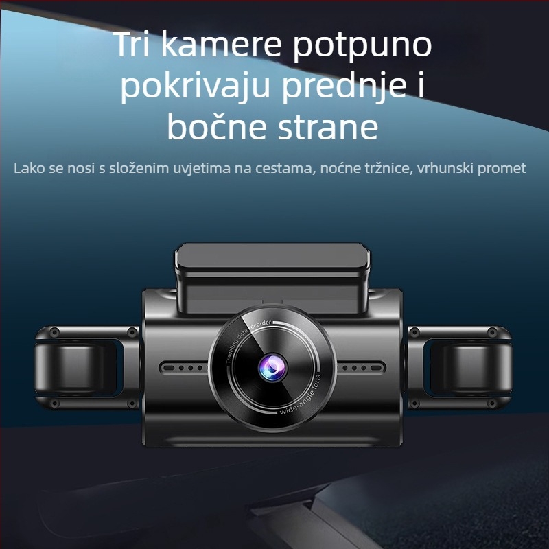 4K auto DVR s Wi-Fi povezivanjem na telefon, Starlight noćni vid, dvostruko snimanje, četverokanalno snimanje