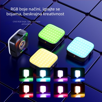 LED rasvjeta za selfie, RGB magnetska, model M22, za pametni telefon, ručna upotreba, do 10W, 5V/2A
