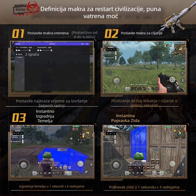 Jiaying Mix Ultra pretvarač tipkovnice i miša za mobilne igre — TYPE-C kabel, ABS tijelo, kompatibilno s Android telefonima i tabletima, elitna razina igranja, za jednog igrača