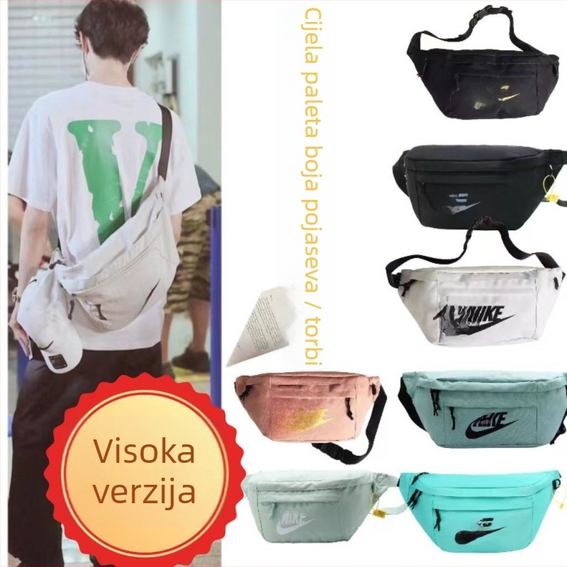 Unisex platnena crossbody torba – veliki kapacitet, zatvarač, najlonska podstava, proljeće 2024