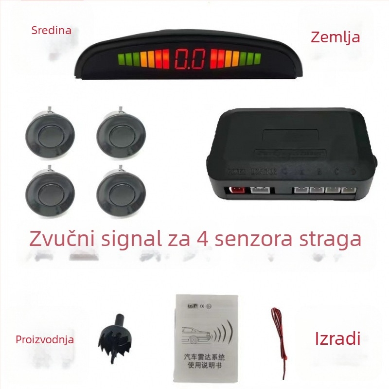 Zadnji radar s 4 sonde, 24V, glasovno upozorenje – Chi Weng