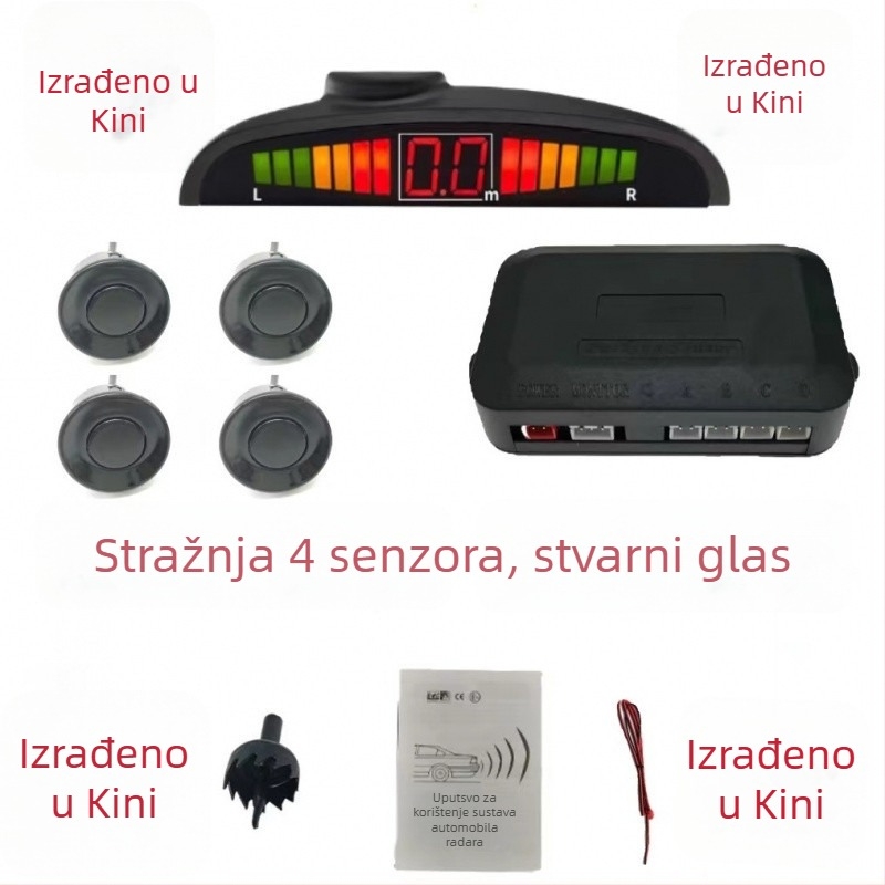Zadnji radar s 4 sonde, 24V, glasovno upozorenje – Chi Weng