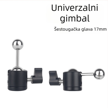 Metalna univerzalna pan-tilt glava s 360° rotirajućom bazom za mobitele, tablete i kamere – dodatak za stativ