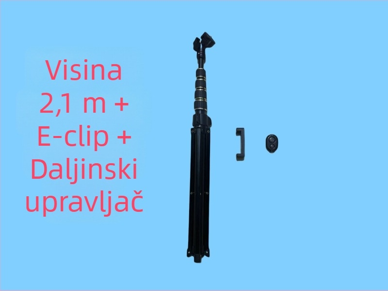 Podni stativ od aluminijske legure s 3D PTZ za mobitele i tablete, nosivost 2–5 kg