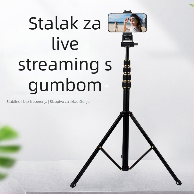 Podni stativ od aluminijske legure s 3D PTZ za mobitele i tablete, nosivost 2–5 kg