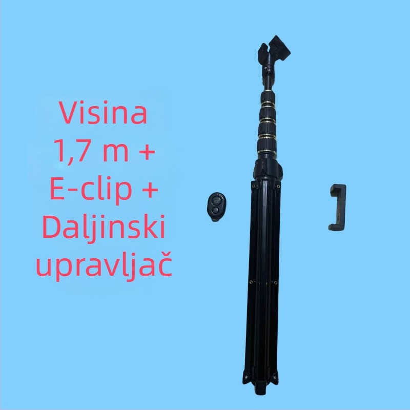 Podni stativ od aluminijske legure s 3D PTZ za mobitele i tablete, nosivost 2–5 kg