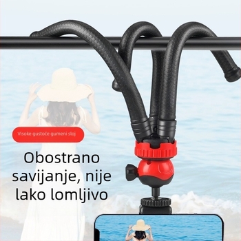 Fleksibilni stativ u obliku hobotnice s 3-dijelnim silikonskim nogama, kuglasta glava, nosivost 2–5 kg, za mobitel i DSLR fotoaparat