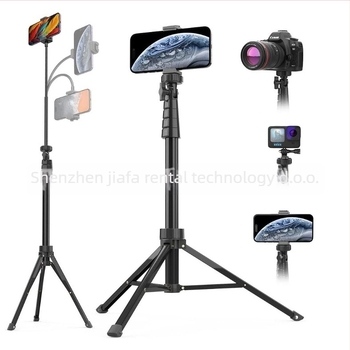 Aluminijski sklopivi stativ za mobitel s integriranim selfie štapićem, fleksibilnim vratom za držač telefona, 3D PTZ, nosivost 2–5 kg