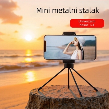 Stolni stativ za kameru – prijenosni, sklopivi aluminijski, 3D gimbal stabilizator, nosivost 3 kg, za kamere i mobitele