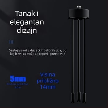 Stolni stativ za kameru – prijenosni, sklopivi aluminijski, 3D gimbal stabilizator, nosivost 3 kg, za kamere i mobitele
