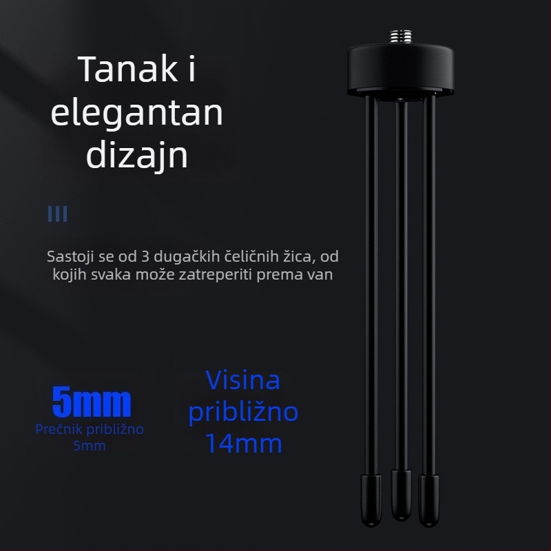 Stolni stativ za kameru – prijenosni, sklopivi aluminijski, 3D gimbal stabilizator, nosivost 3 kg, za kamere i mobitele