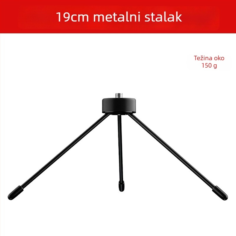 Stolni stativ za kameru – prijenosni, sklopivi aluminijski, 3D gimbal stabilizator, nosivost 3 kg, za kamere i mobitele
