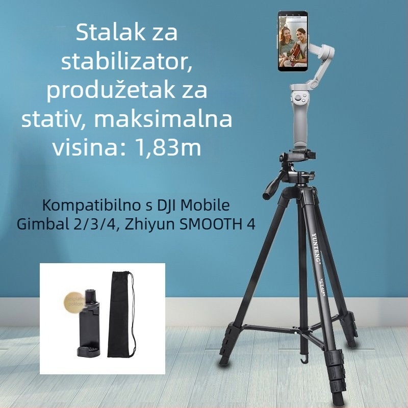 Prenosni nosač za trokutni stabilizator DJI OM4/Osmo6, aluminijska legura, univerzalna kompatibilnost, težina 160 g