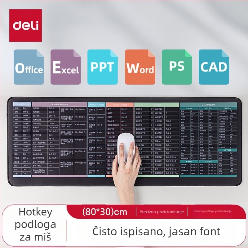 Mišja podloga, smola-guma, jednostrana, s kalkulator funkcijom, stolna podloga
