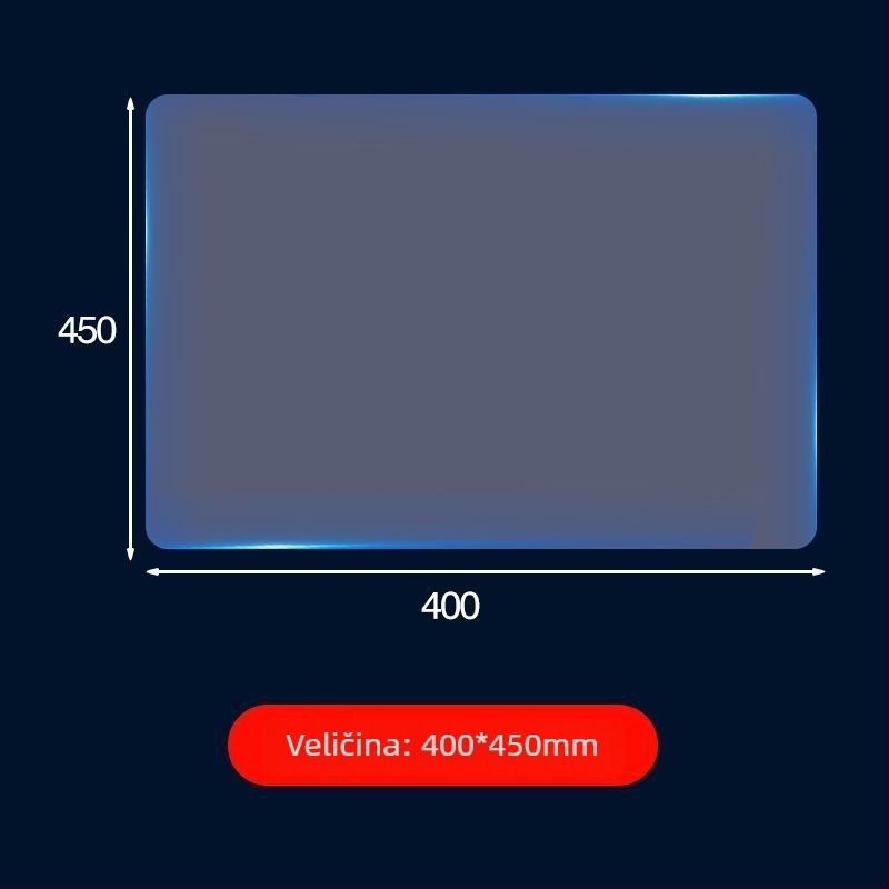 Velika gumena podloga za miš za igre, jednofarbna, bez logotipa