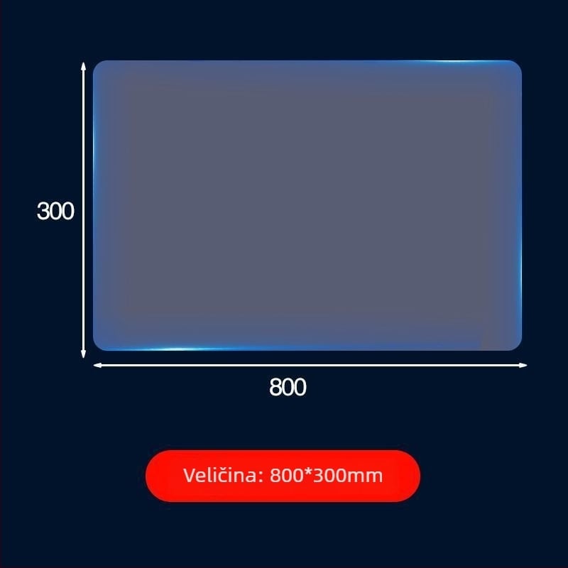 Velika gumena podloga za miš za igre, jednofarbna, bez logotipa
