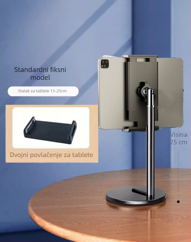 Stalak za mobitel na stolu, potpuno metalni, univerzalni, višenamjenski za snimanje videa i livestream