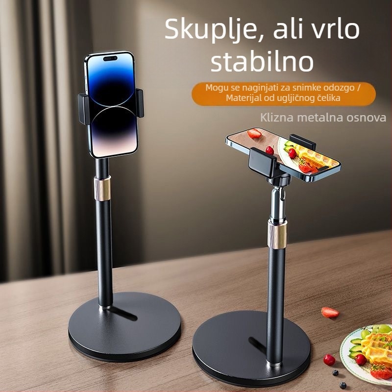 Stalak za mobitel na stolu, potpuno metalni, univerzalni, višenamjenski za snimanje videa i livestream