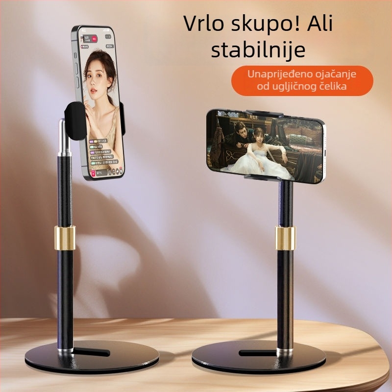 Stalak za mobitel na stolu, potpuno metalni, univerzalni, višenamjenski za snimanje videa i livestream