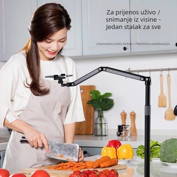 Stalak za mobitel za live emitiranje, podna podrška za nadzorno snimanje, izvučni, ultra-široki kut, model XY-39