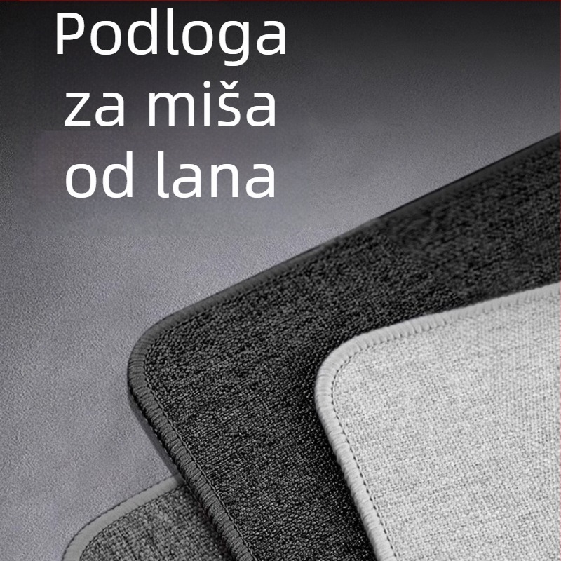 Lanena podloga za stol, anti-slip podloga za miš, oversize veličine za ured, gaming i kućnu upotrebu