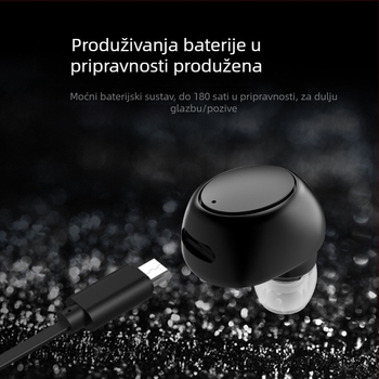 X6 Bluetooth slušalice – ultra kompaktne jednosmjerno in-ear, Bluetooth 5.0, doseg 15 m, IPX4, NFC, glasovno upravljanje