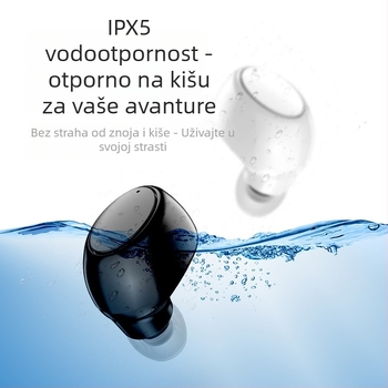 X6 Bluetooth slušalice – ultra kompaktne jednosmjerno in-ear, Bluetooth 5.0, doseg 15 m, IPX4, NFC, glasovno upravljanje