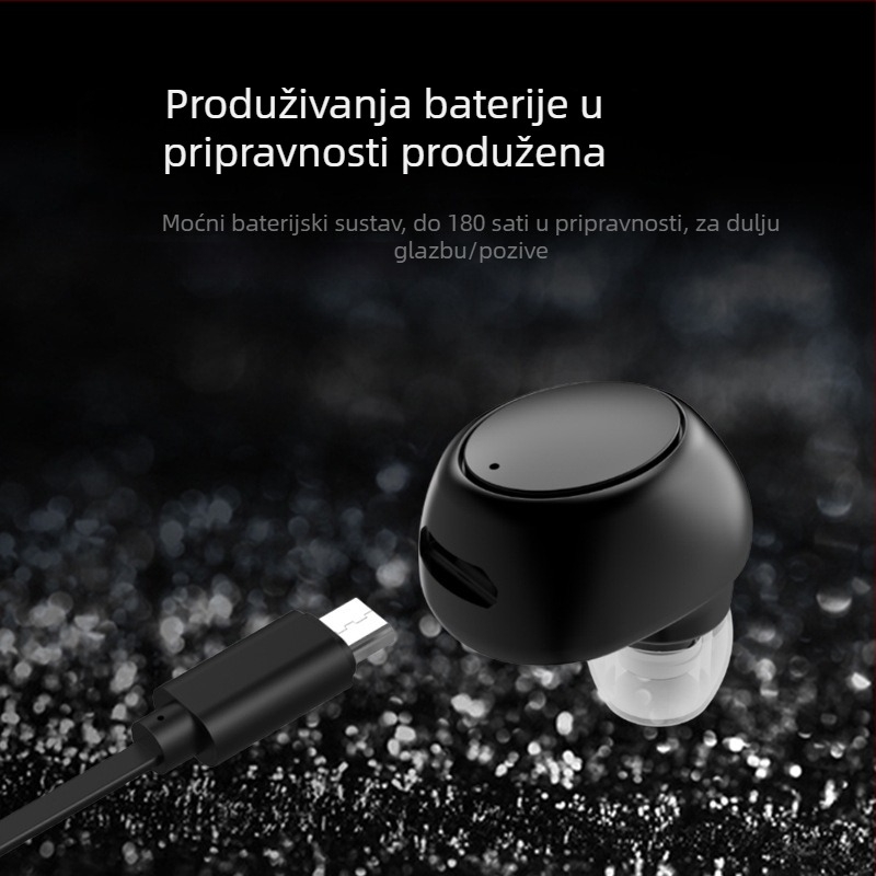 X6 Bluetooth slušalice – ultra kompaktne jednosmjerno in-ear, Bluetooth 5.0, doseg 15 m, IPX4, NFC, glasovno upravljanje