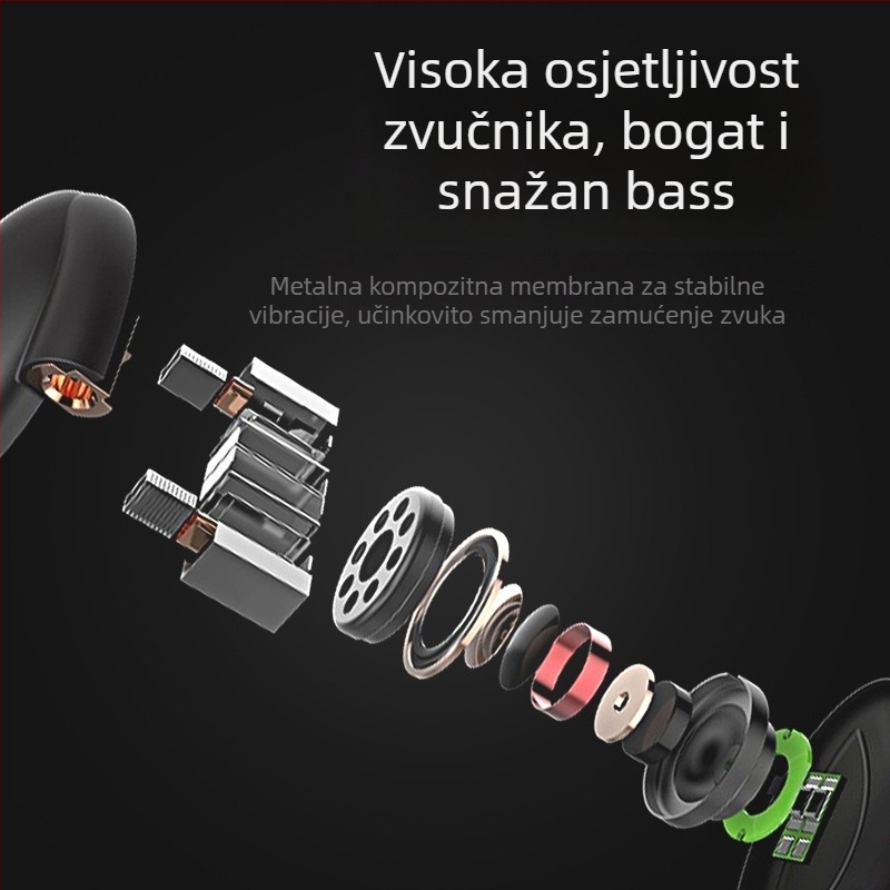 X6 Bluetooth slušalice – ultra kompaktne jednosmjerno in-ear, Bluetooth 5.0, doseg 15 m, IPX4, NFC, glasovno upravljanje