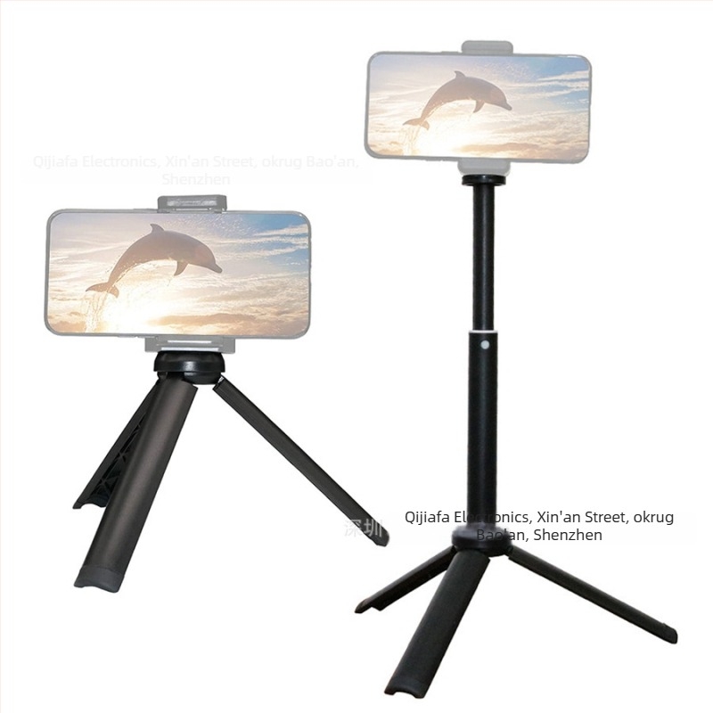 Stolni mini foto-stativ — Prijenosni selfie stativ za telefon, Metalna konstrukcija, Nosivost 1 kg, Promjer cijevi 1 cm, Dizajn s 1 segmentom