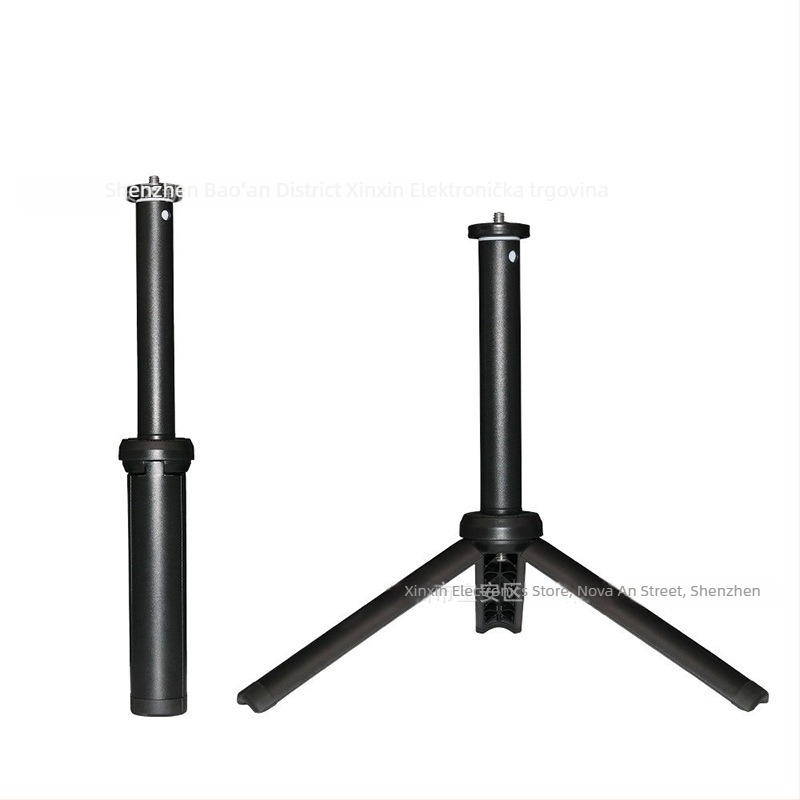 Stolni mini foto-stativ — Prijenosni selfie stativ za telefon, Metalna konstrukcija, Nosivost 1 kg, Promjer cijevi 1 cm, Dizajn s 1 segmentom