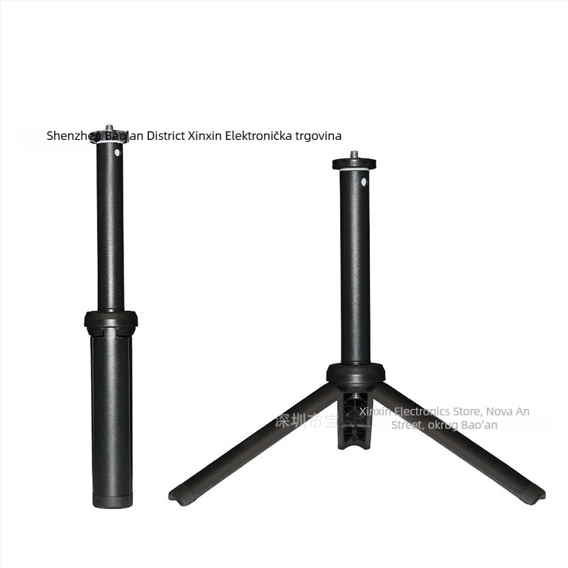 Stolni mini foto-stativ — Prijenosni selfie stativ za telefon, Metalna konstrukcija, Nosivost 1 kg, Promjer cijevi 1 cm, Dizajn s 1 segmentom
