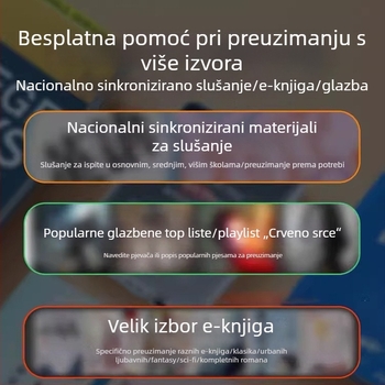 Bluetooth MP3/MP4 prijenosni player za učenike srednje škole MP5 MP6 MP7