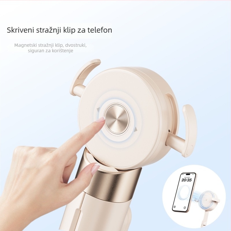 Magnetski Bluetooth selfie štapić s tripodom – prijenosni aluminijski okvir, proširiv, automatsko otvaranje, daljinsko upravljanje, za selfie, stolno i livestream