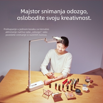 Nova poboljšana dvokamerna nadstavka za snimanje iznad glave s integriranim svjetlom, spremištem, bez montaže, višefunkcionalna