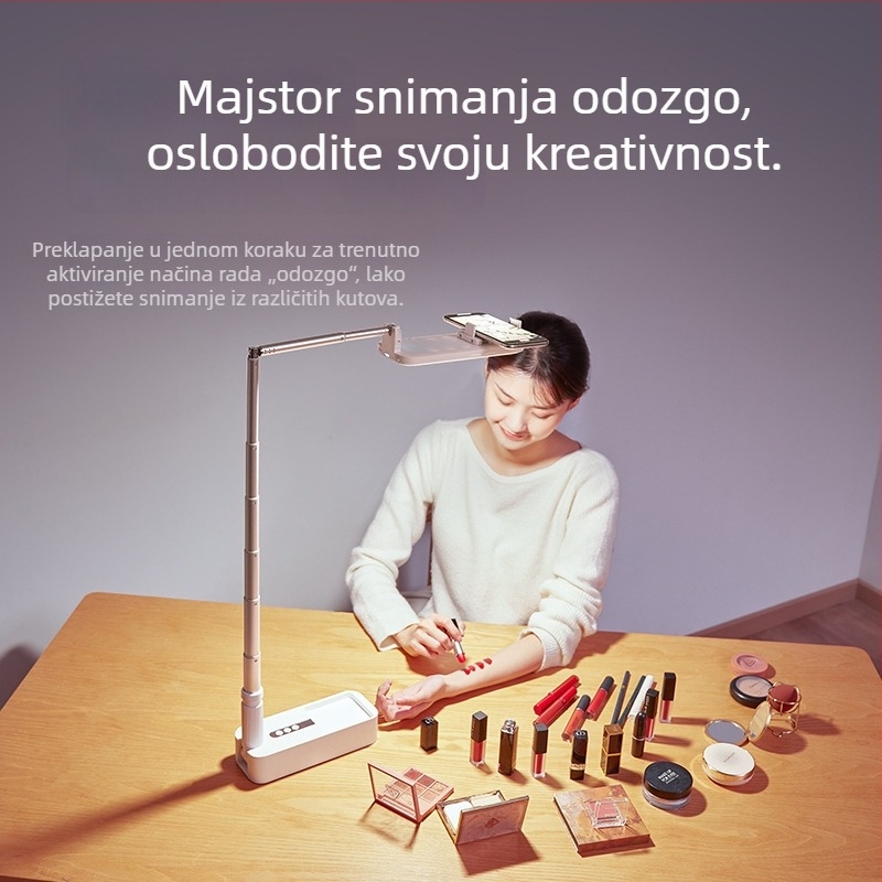 Nova poboljšana dvokamerna nadstavka za snimanje iznad glave s integriranim svjetlom, spremištem, bez montaže, višefunkcionalna