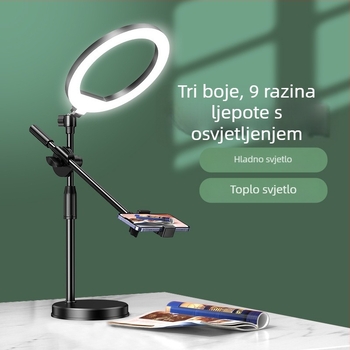 Stalak za nadgledanje snimanje iznad telefona, 360° rotacija, metalno-ABS konstrukcija, podrška prilagodbi
