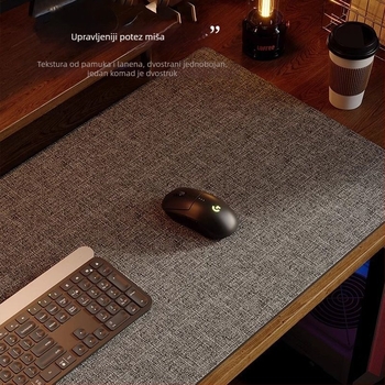 Velika podloga za stol — koža, mat završna obrada, jednobojni stil, gaming podloga