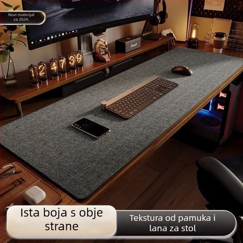 Velika podloga za stol — koža, mat završna obrada, jednobojni stil, gaming podloga