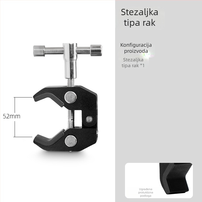 Višenamjenska U-oblik teška stezaljka za DSLR fotoaparat, C-stezaljka s metalnim ramenom za fotografiranje