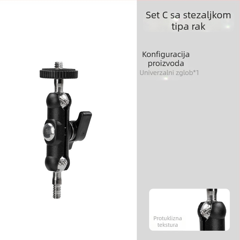 Višenamjenska U-oblik teška stezaljka za DSLR fotoaparat, C-stezaljka s metalnim ramenom za fotografiranje