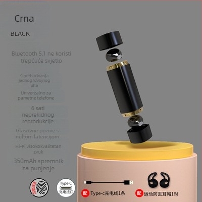Bluetooth slušalice s redukcijom buke, privatni model, handsfree za auto, stereo za obje uši, Bluetooth 5.0, domet 10 m, trajanje baterije 0–4 h