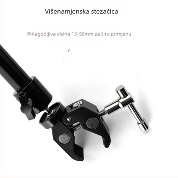 Aluminijska oporna šipka za kameru za tračni sustav, 2-dijelna, promjer cijevi 16/20 mm, težina 375 g