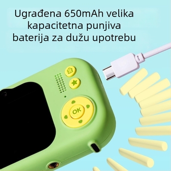 Deli dječja kamera – snima fotografije i videozapise, plastična igračka za djecu od 7 do 14 godina