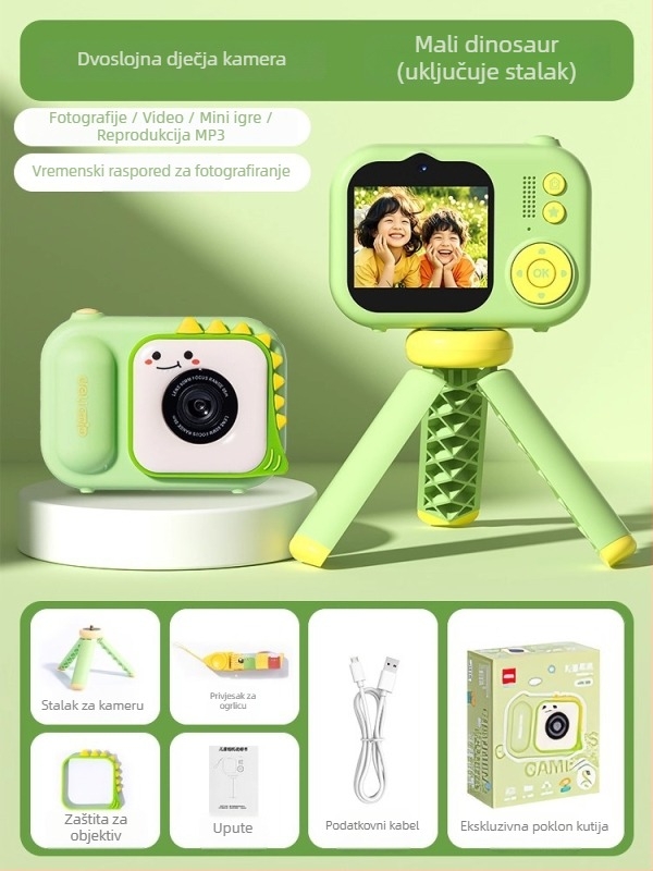 Deli dječja kamera – snima fotografije i videozapise, plastična igračka za djecu od 7 do 14 godina