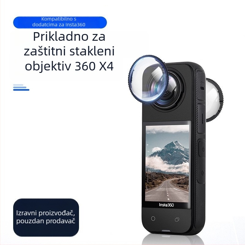 Staklena zaštita leće za Insta360 X4 – optičko staklo, dodatak za panoramsku kameru za akciju