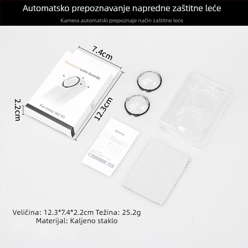 Staklena zaštita leće za Insta360 X4 – optičko staklo, dodatak za panoramsku kameru za akciju